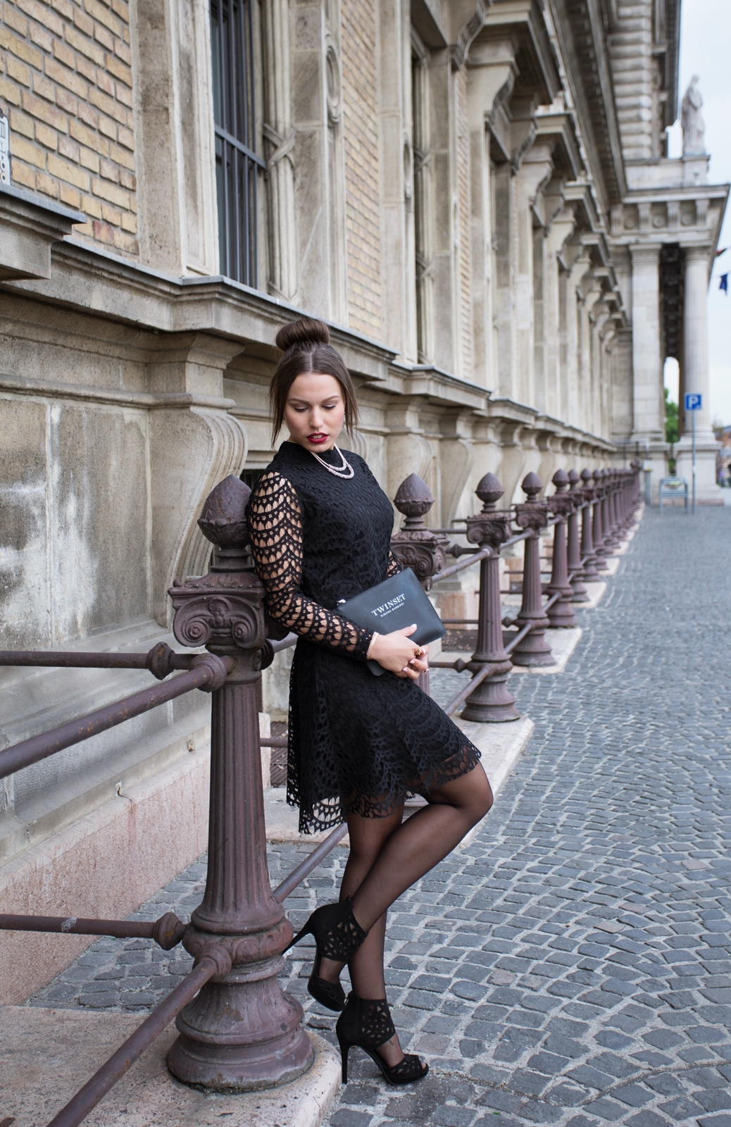 Black crochet